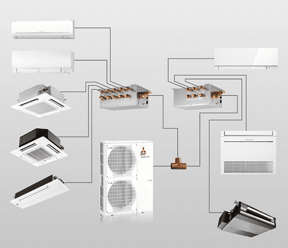 VRF City Multi климатични системи - S серия - PUMY-P-VKM VRF - PUMY-P112VKM VRF